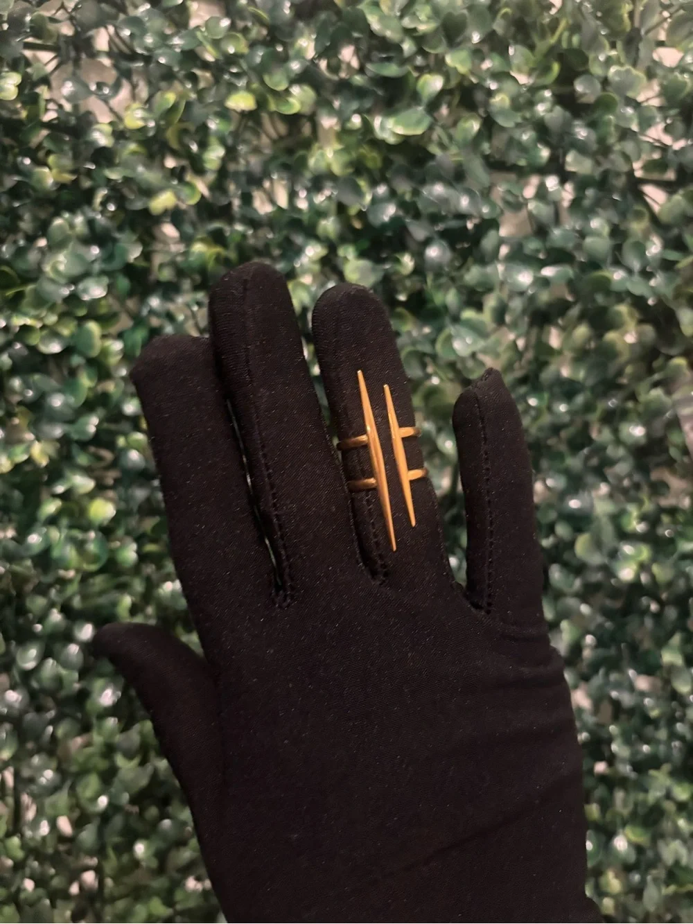 Men’s Double Bar Open Ring in Gold Tone stainless steel